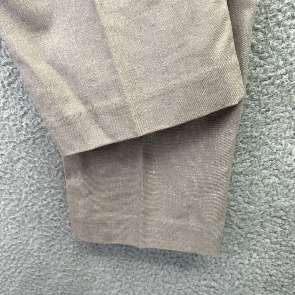 NORDSTROM Pants Mens 32 x 32 Gray Taupe Cotton Athletic Fit Non Iron Flat Front